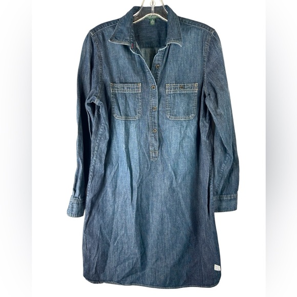 RALPH LAUREN JEANS CO WOMANS SHIRT DRESS LRL BLUE MEDIUM ACADEMIA TEACHER CASUAL - Picture 11 of 11